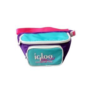 Retro Igloo Cooler Fanny Pack Purple Pink Summer Beach